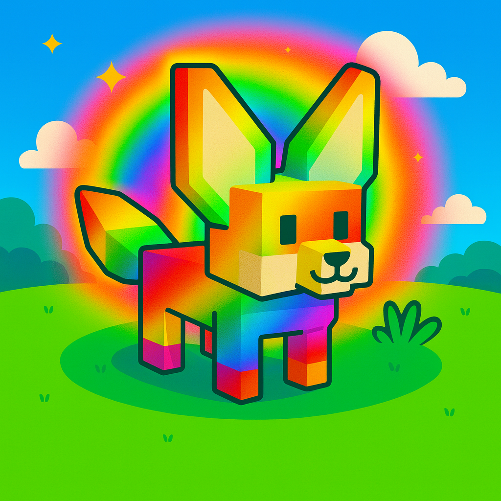 Rainbow Fennec Fox