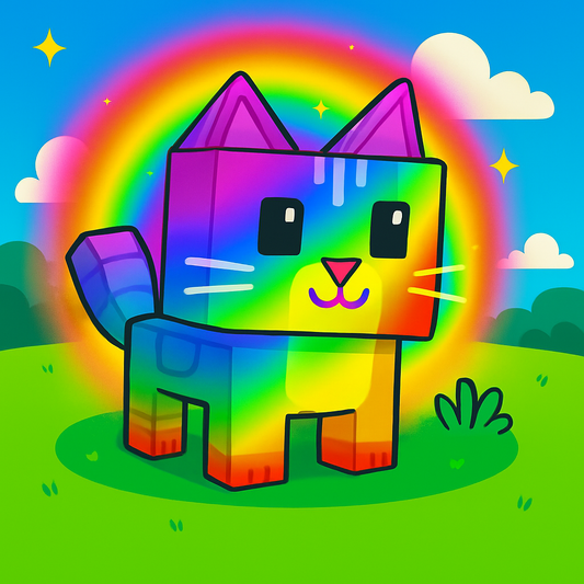 Rainbow Moon Cat