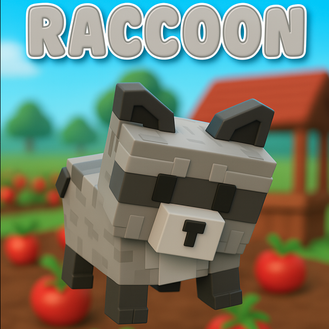 a raccoon pet from the game grow a garden