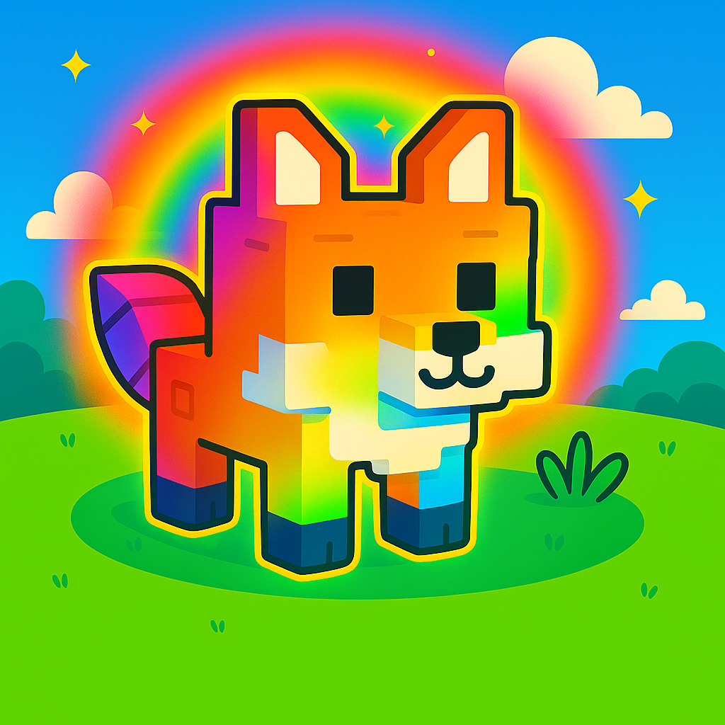 Rainbow Red Fox